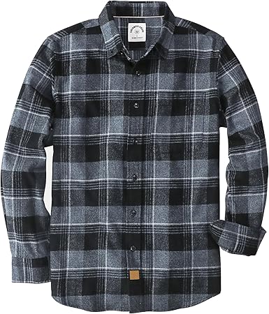 100% Cotton Plaid Long Sleeve Casual Shirt