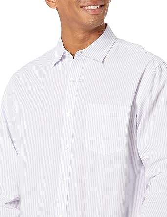 Men's Regular Fit Long Sleeve Business Poplin Shirt (10)