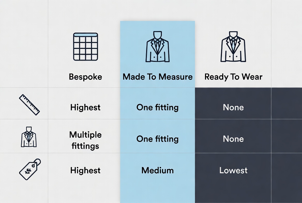 Bespoke Versus Made To Measure Chart
