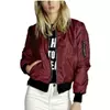 Women's Solid Zip Up Spring Autumn Jacket