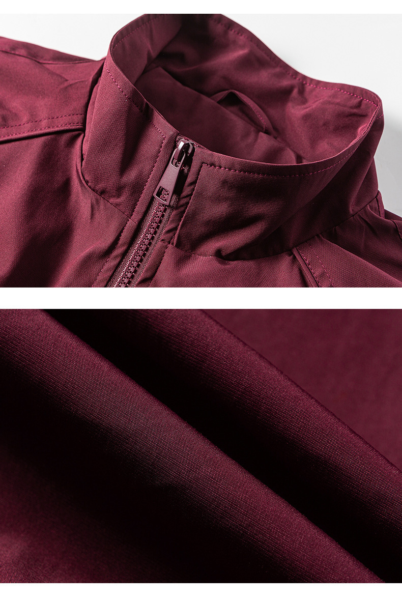 Mens Solid Stand Collar Casual Jacket (13)
