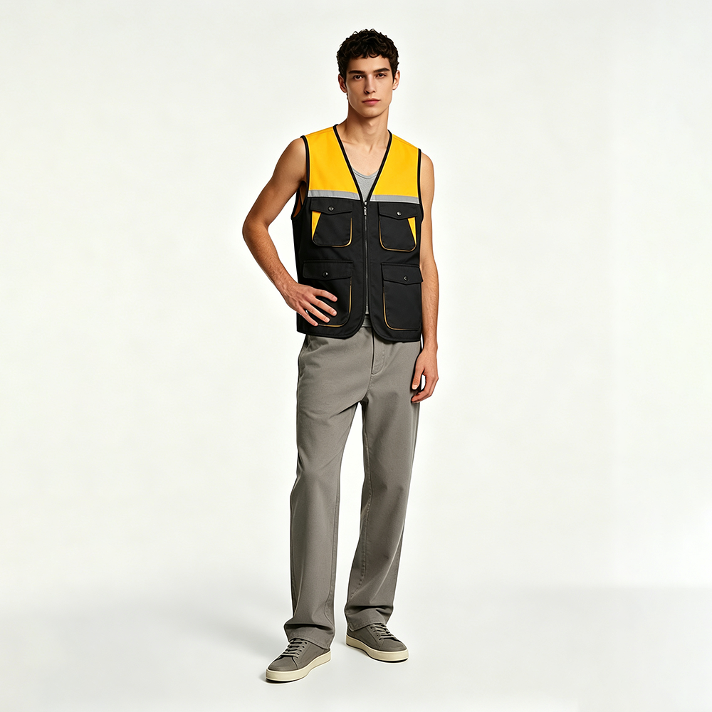 Unisex Custom Logo Breathable Hi Vis Work Vest