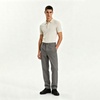 Mens Classic Flat Front Adjustable Waist Suit Pants
