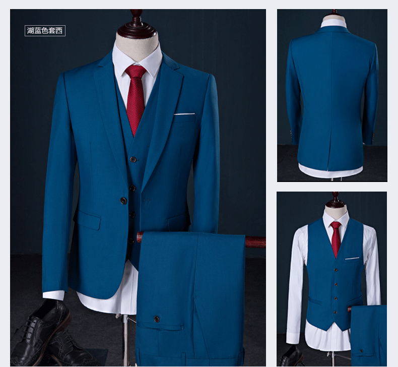 Men's Fashion Business 3 Piece Suit Set (10)