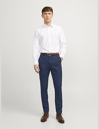 Mens Flat Front Dress Pants Formal Work Trousers (11)