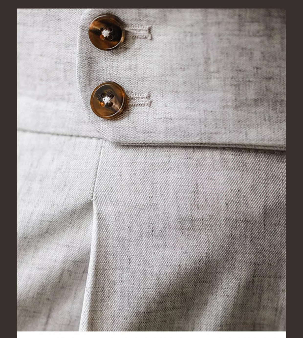 Light Gray High Waist Naples Mens Trousers (1)