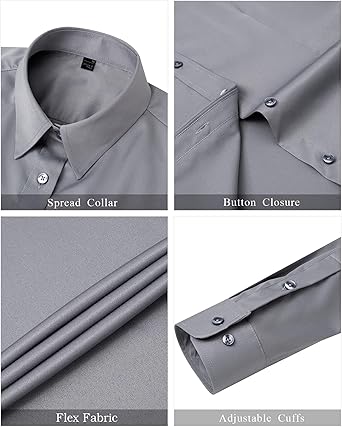 Womens Easy Iron Business Casual Lapel Shirt (4)