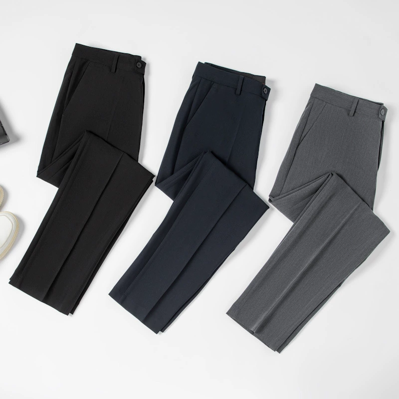Spring Wrinkle Resistant Flat Front Dress Pants