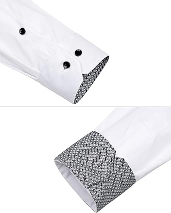 Stretch Patterned Mens Long Sleeve Shirt (4)