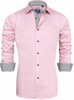 Stretch Patterned Mens Long Sleeve Shirt