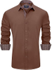 Stretch Patterned Mens Long Sleeve Shirt