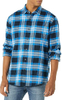 Mens Slim Fit Business Flannel Long Sleeve Shirt