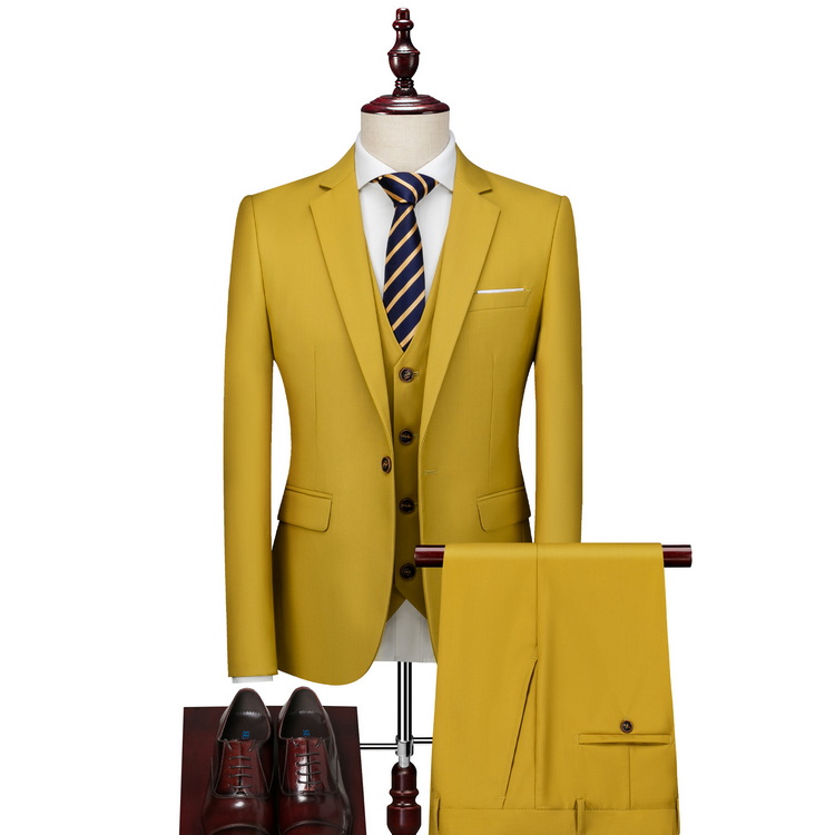 Custom-Made Business Formal Three-Piece Suit (9)
