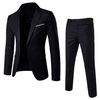 Solid Color Business Formal Two-Piece Suit