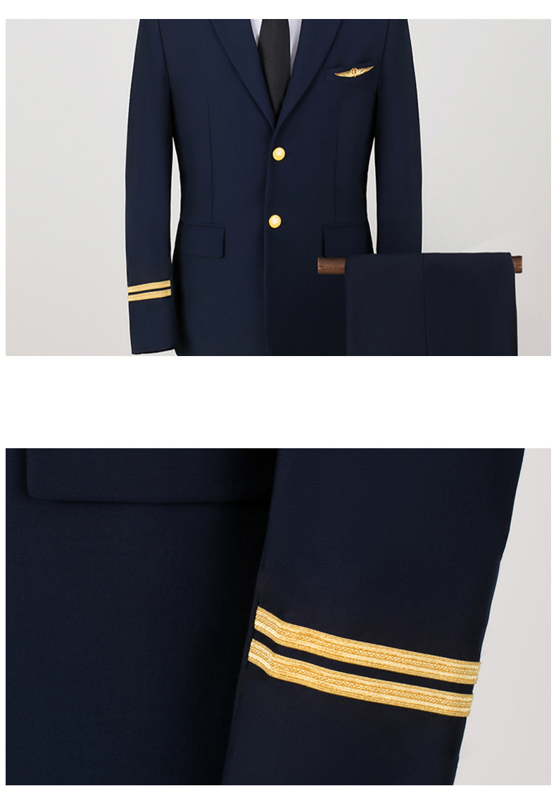 Single Breasted Blue Aviation Pilot Shirt (5)