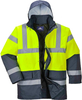 Hi Vis Contrast Yellow Navy Safety Jacket