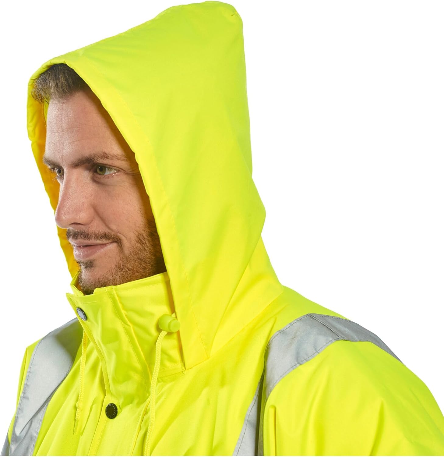 Hi Vis Contrast Yellow Navy Safety Jacket (1)