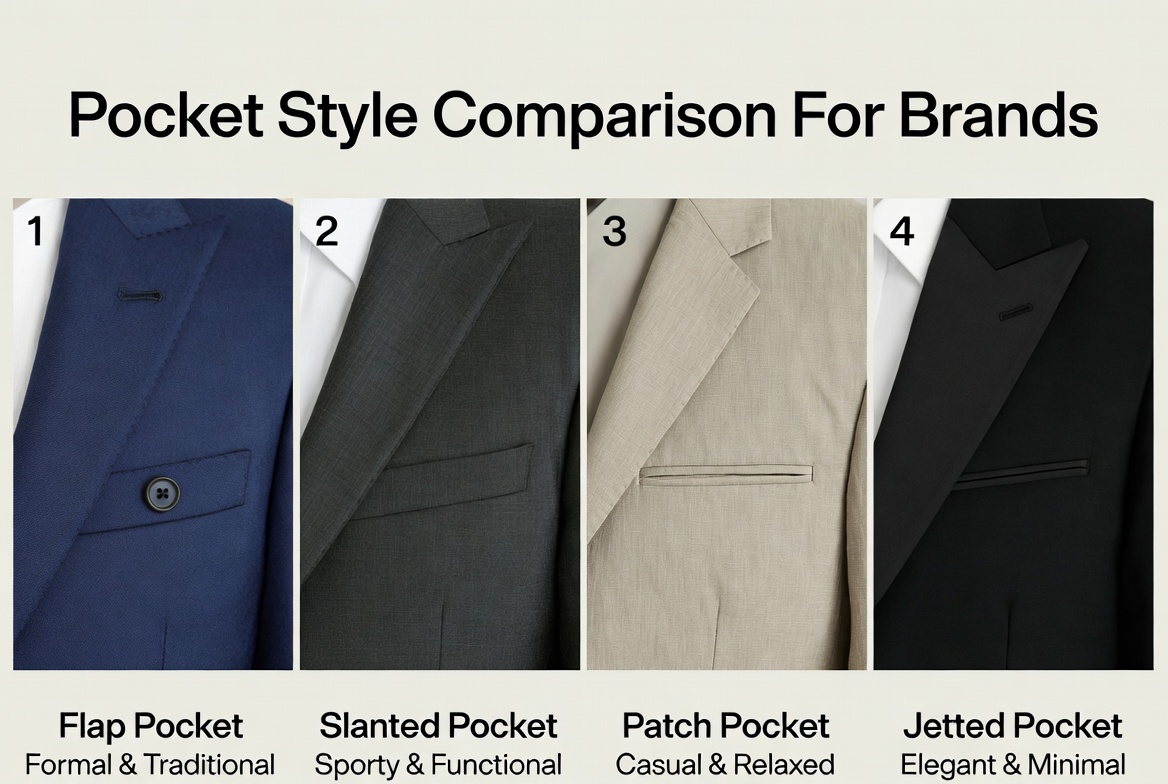 Pocket Style Comparison For Brands