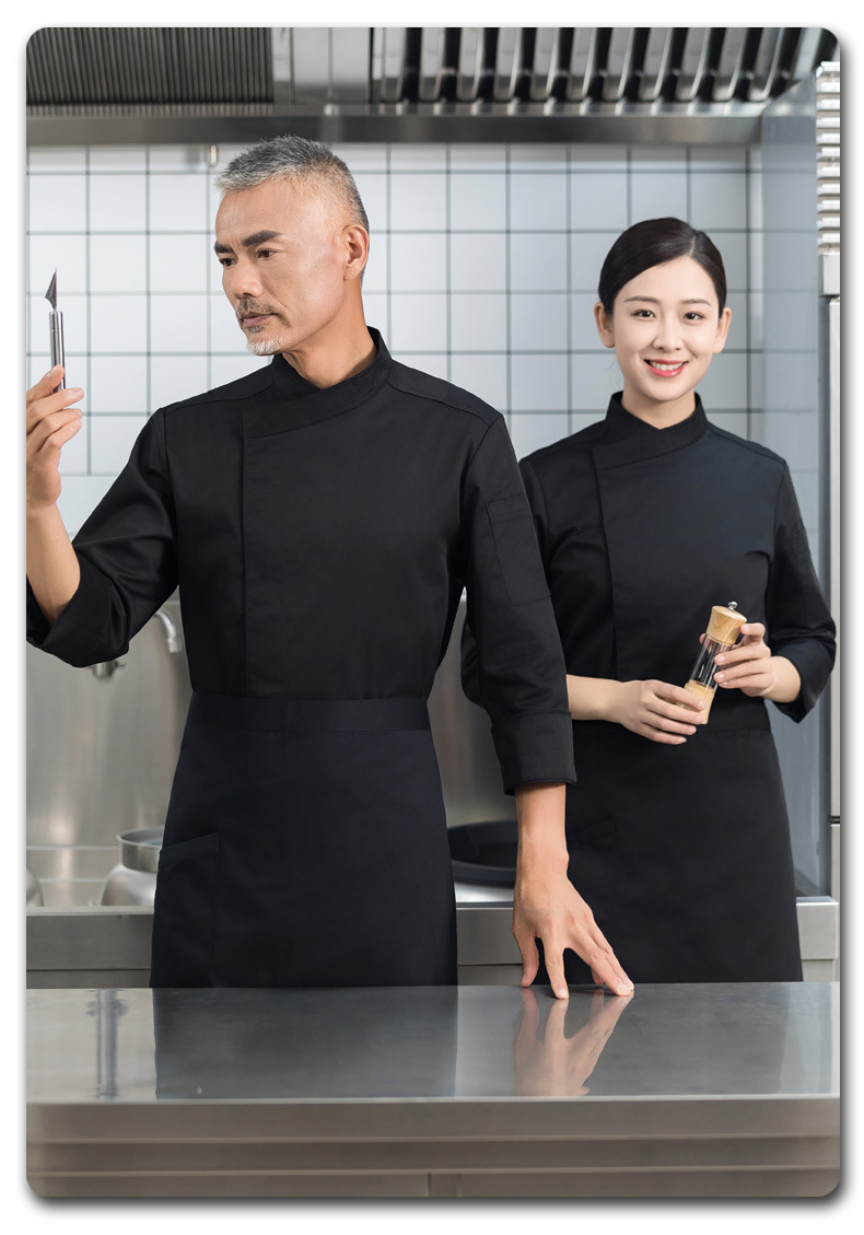 Unisex Plus Size Autumn Winter Chef Uniform (1)