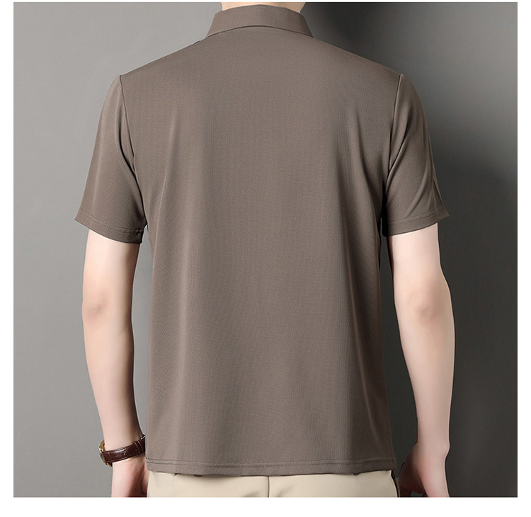 Mens Solid Lightweight Business Summer Polo Shirt (1)