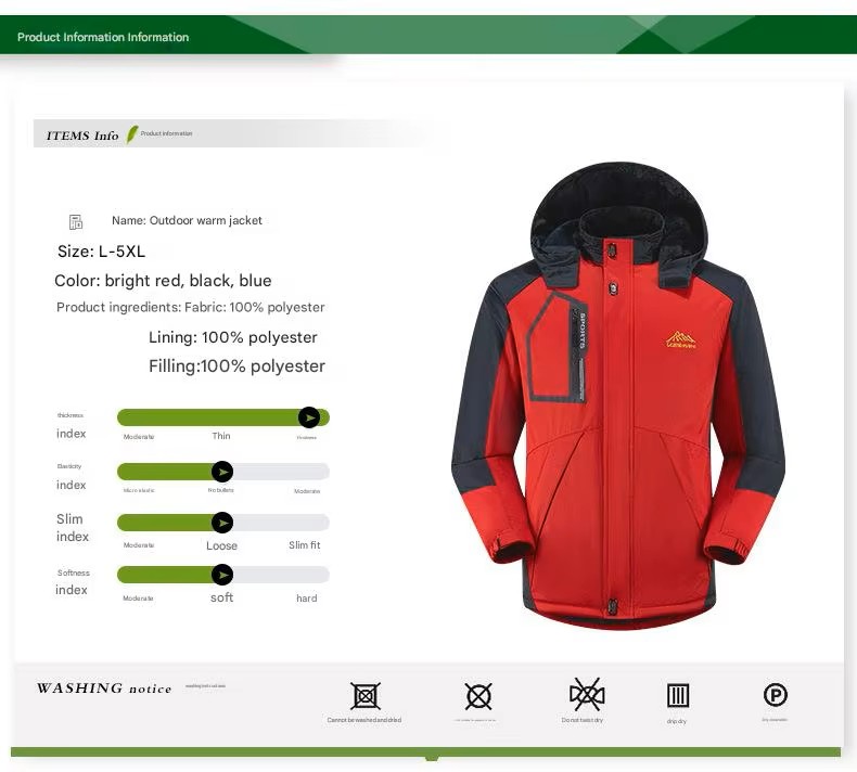 Parka aislante impermeable con capucha personalizada para hombre (3)
