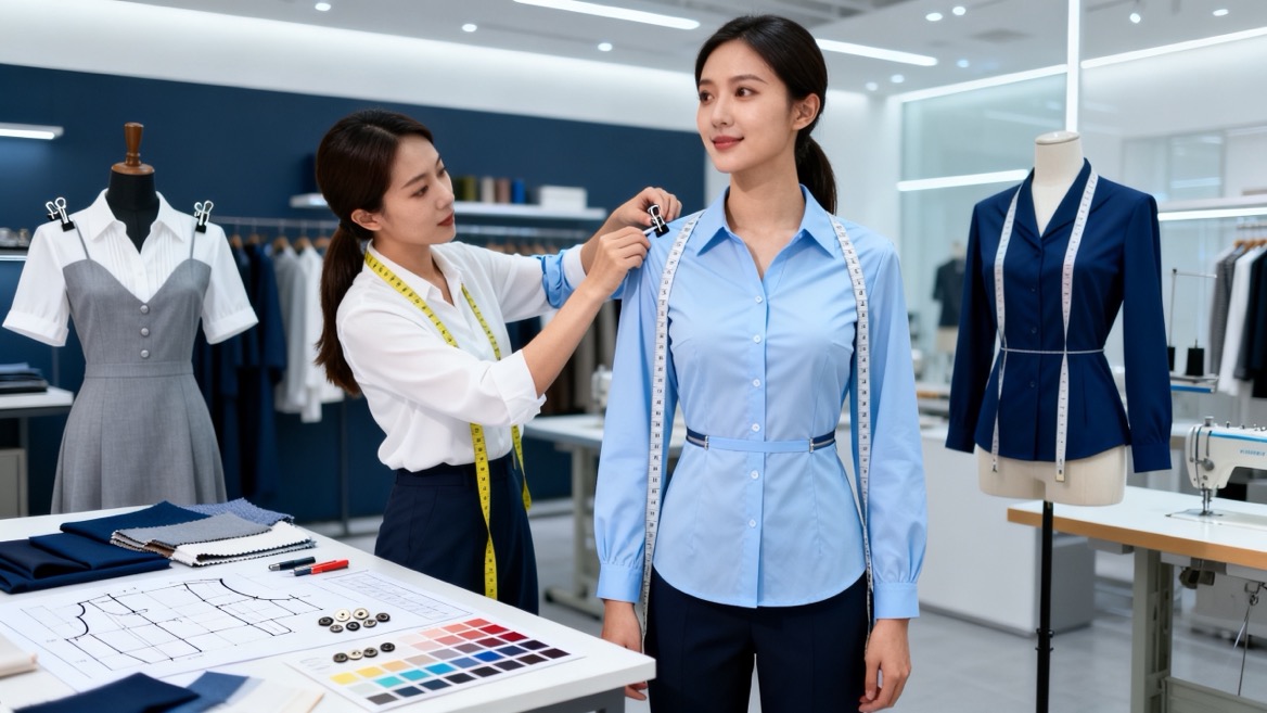 Women Office Uniform Fit Evaluation