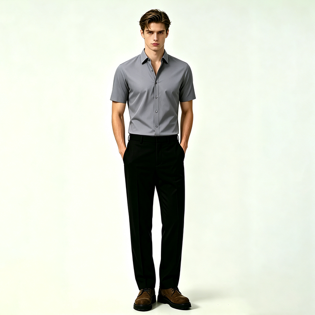Mens Lightweight Short Sleeve Easy Care Shirt