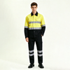 Mens Hi Vis Cotton Long Sleeve Work Shirt