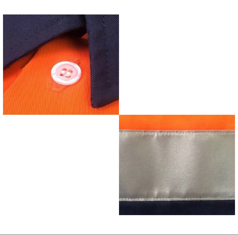 Mens Hi Vis Cotton Long Sleeve Work Shirt (2)