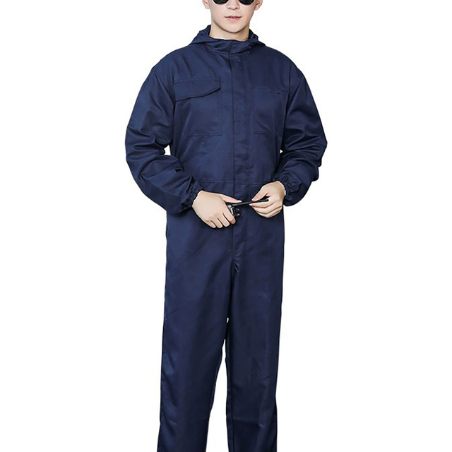 Mens Abrasion Water Resistant Hooded Coverall