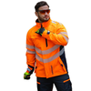 Mens Hi Vis Polyester Electrical Work Jacket