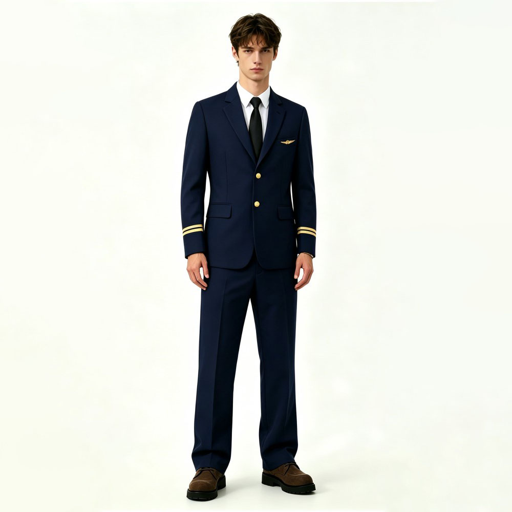 Single Breasted Blue Aviation Pilot Shirt