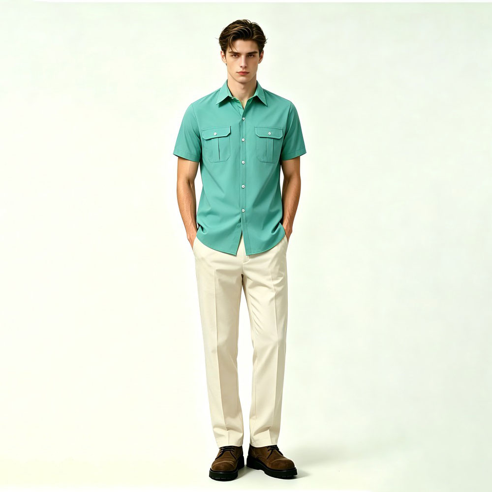 Camicia da uomo casual estiva traspirante