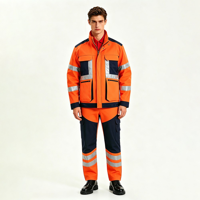 Orange Reflective Safety Workwear Set