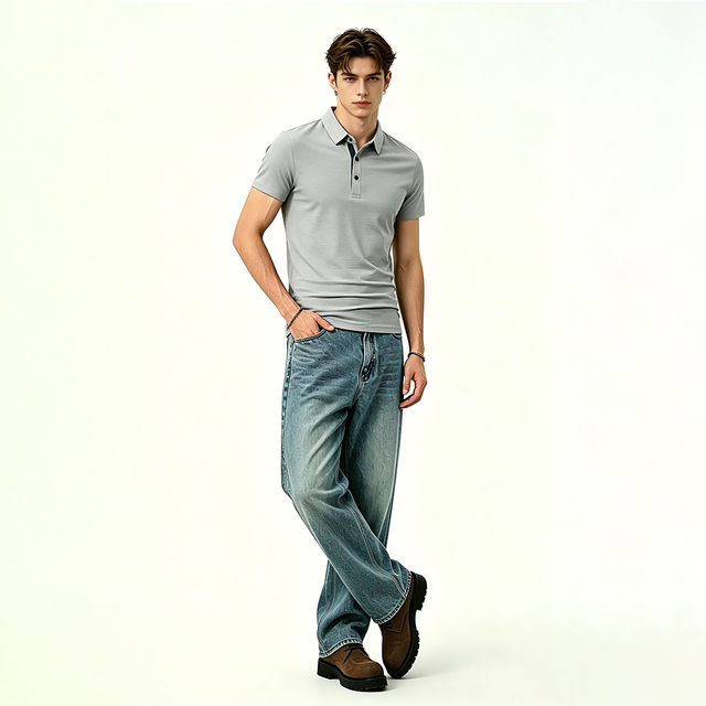 Mens Golf Quick Dry Stretch Polo Shirt