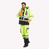 Green Reflective Warm Padded Work Jacket