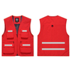 Fluorescent Work Vest with 3D Pockets