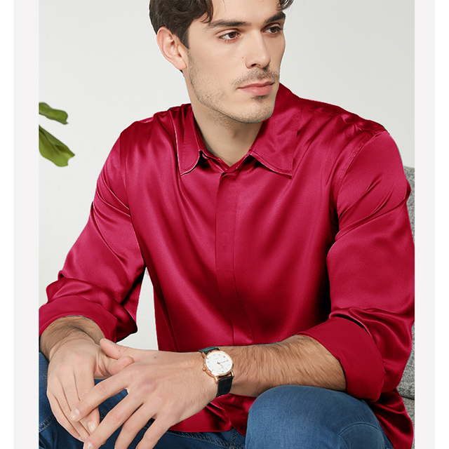 100% Mulberry Silk Long Sleeve Shirt