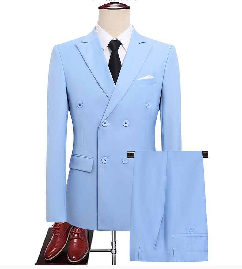Classic Slim Fit Double Breasted Suit (7)