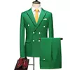 Mens Slim Double Breasted Two Piece Suit