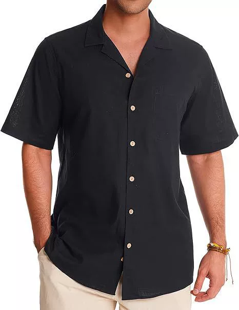 Cotton Linen Casual Summer Mens Shirt