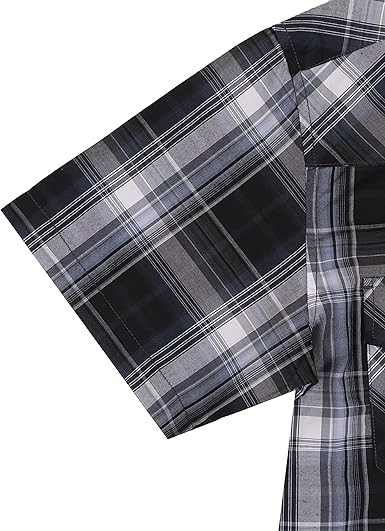 Camicia da uomo casual a quadri vestibilit&agrave; regolare (6)