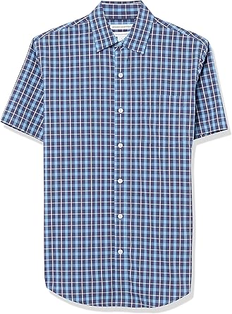 Classic Mens Short Sleeve Poplin Shirt Regular Fit (7)