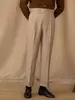 British Retro Pleated Mens Suit Trousers