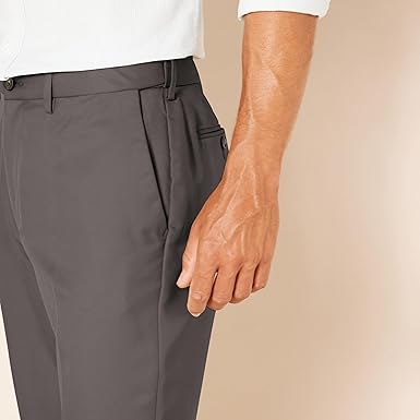 Mens Classic Fit Adjustable Waist Suit Pants (8)