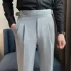 Naples Pleated Slim Fit Business Dress Pants