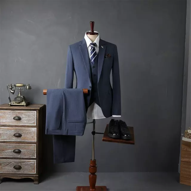 Mens 3 Piece Formal Business Wedding Suit