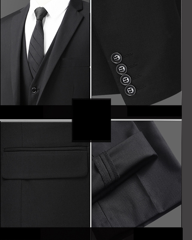 Plus Size 3 Piece Formal Business Wedding Suit (3)