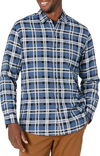 Mens Slim Fit Business Casual Flannel Shirt