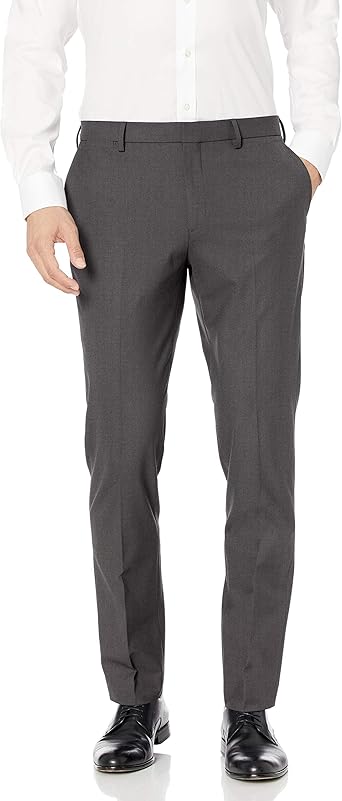 Mens Slim Fit Wrinkle Resistant Stretch Suit Pants (5)